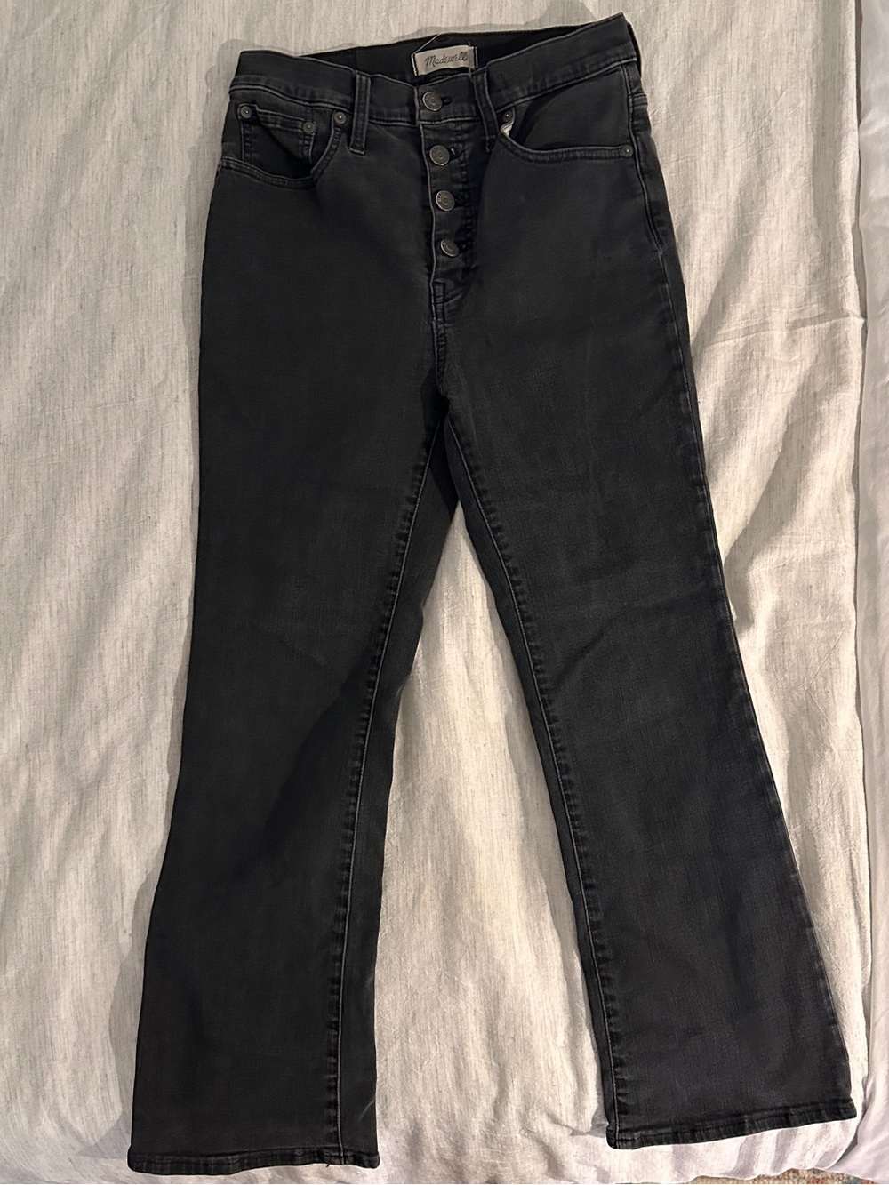 Madewell Women's wBlack High-Rise Button-Fly Jeans